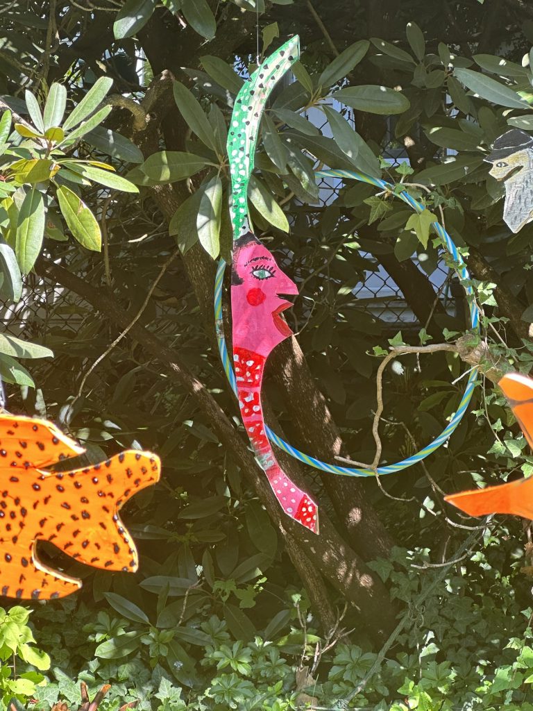 Colorful fish and face decoration